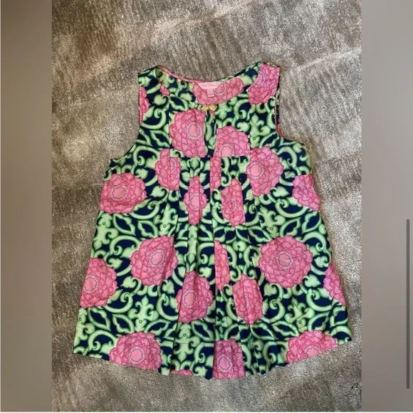🌺 LILLY PULITZER 100% Silk Tara Flowy Sleeveless Blouse. Size 6. Excellent cond! - Picture 9 of 14
